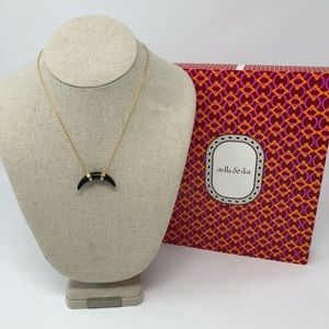 Stella & Dot Black Horn Necklace
